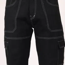 meixn Men Loose Fit Mid Rise Black Jeans image 4