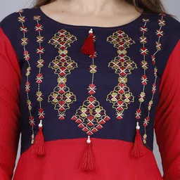 vasant apparel Viscose Rayon Stitched Anarkali Gown image 4