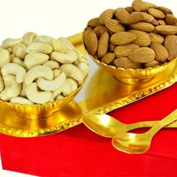 me&you IZ20BowlGoldCoinDLDryFruitAlCMN-60g-01 Gold, Silver Plated Gift Box image 2