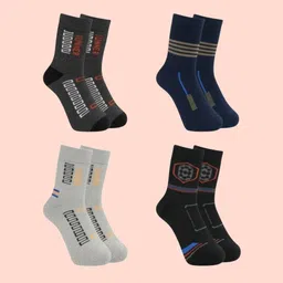 naosucura Men Graphic Print Mid-Calf/Crew-picture-35