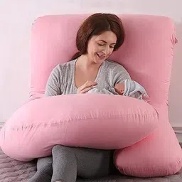 wild mint J SHAPE Microfibre Solid Pregnancy Pillow Pack of 1-picture-10