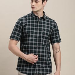 turtle Men Slim Fit Checkered Spread Collar Casual Shirt-picture-44