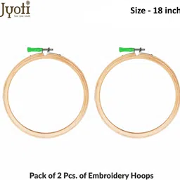 Embroidery Hoop, 3-Ply Wooden Round Adjustable, 18 inch Steel Fitting -Pack of 2 Embroidery Hoop-image-5