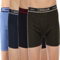 Pack of 4 Dollar Lehar Combed Cotton Solid Men Trunk-picture-27