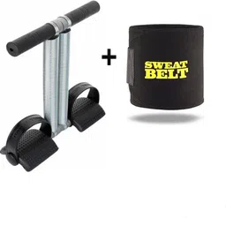 5 in 1 Tummy Trimmer (Double Spring) With Sweat Belt Combo For Men And Women Fitness Equipment Fitness Accessory Kit Kit-image-10