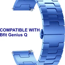 ACM WSM37Y20BL2964 Watch Strap Metal Steel 20mm for Bfit Genius Q Smartwatch Belt Blue Smart Watch Strap-image-99