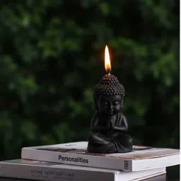 frendora BUDDHA SHAPE CANDLE FOR MADITATION WITH MIND FRESH LEVENDAR FRAGNACE Candle image 4