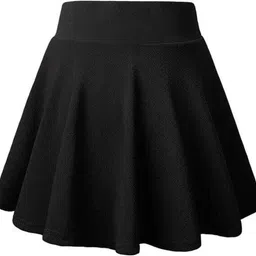 cleopatra Women Solid Straight Black Skirt image 3
