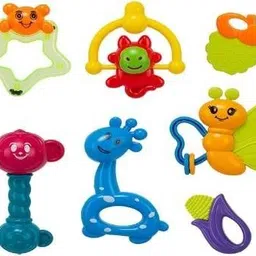 rosefair Rattles for New Born Baby Teether Non Toxic Toy Set for Toddler, 7 Pcs Rattle Rattle-picture-14