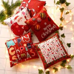 hosta homes Red Velvet Tradiional 16X16 Inches Cushion Covers (Pack of 5)-picture-3