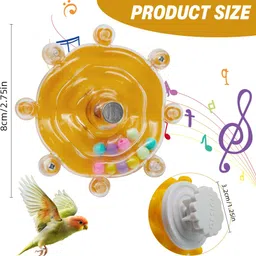 verilux Bird chew toy swiveling parrot toy with colorful beads for small birds Plastic Chew Toy For Bird image 2