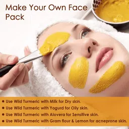 kayamaya Wild Kasturi Amba Haldi Turmeric Manjal Powder for Face Pack - Pack of 2 image 2