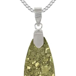 Natural Rough Pyrite Pendant Crystal Stone Locket With Metal Chain Stone Pendant-image-16