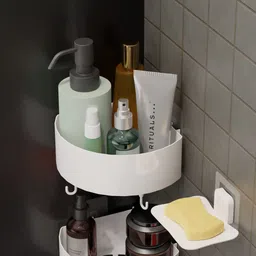 zucur Corner Shower Caddy & Soap Dish Holder with Hook image 4