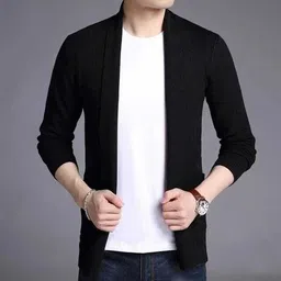 urmila fashion Men Solid Round Neck Black Sweater-picture-17