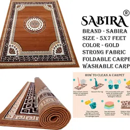 sabira Gold Acrylic Carpet image 5