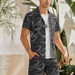 rich vibe Shirt Regular Shorts Co-ords Set image 4