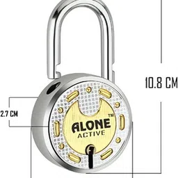 alone Active Round 65mm Lock for Home Gate Shop & Shutter, Double Locking 12 Keys Padlock image 2