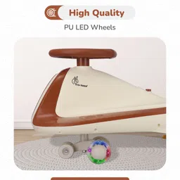 r for rabbit Iya Iya Sportz Swing Car for Kids for 3+ Years (Cream Brown) Rideons & Wagons Non Battery Operated Ride On image 3