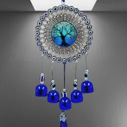 evileye Handmade Evil Eye Dream Catcher – Wall Hanging for Home & Office Décor Copper Windchime-picture-13