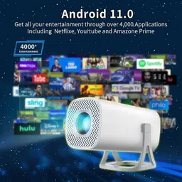 AmarTraders TOPPR0 Projector 2GB/16GB, 1080p, 4K Support, WiFi, 9000lm (8500 lm / 1 Speaker / Wireless / Remote Controller) Portable Projector image 2