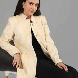 honnete 100 % Polyester Printed Coat For Women image 1