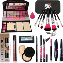 ecilak TYA 6155, Makeup Brush,4in1 combo,Puff, Eyelash, Contour, 5in1 Lip,Powder,Curler-picture-20