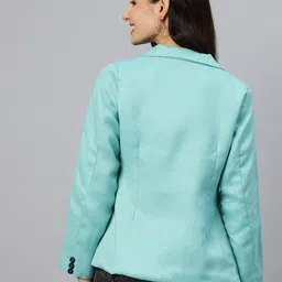 cottinfab Women Solid Single Breasted Formal Blazer image 2