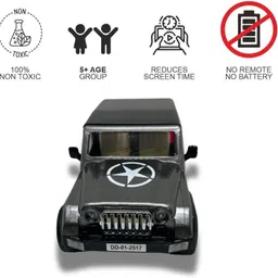 woozee Thar Big 4x4 Pull Back Toy Action Car, Realistic Design, for Kids image 2