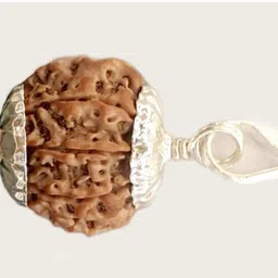 beautum 6 Mukhi Rudraksha Six Face Rudraksha Nepali Man And Woman Wood Pendant image 3