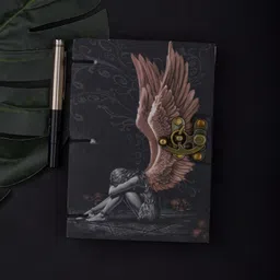 nizam handicraft Printed Fairy Diary Notebook With Lock Clasp A5 Diary Unrulled 200 Pages image 4