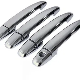 utkarsh (Set of 4 Pcs) Stylish Door Catch Car Handle Cover Chrome Finishing Suitable for Tata Tiago Car Car Grab Handle Cover image 2