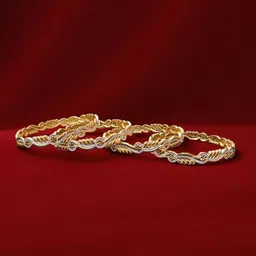 bajrang Brass, Copper Gold-plated Bangle Set image 1