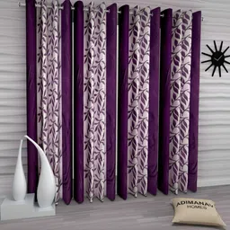 adimanav 274.32 cm (9 ft) Long Door Polyester Semi Transparent Curtain (Pack Of 2)-picture-11