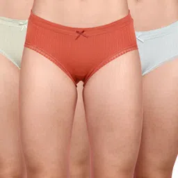 wincly fashion Pack of 3 Women Hipster Multicolor Panty image 1