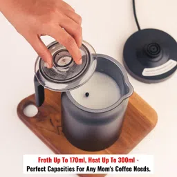 instacuppa 4-in-1 Electric Milk Frother with Smart Temperature Control 500 Watts Electric Kettle image 2