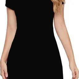 dyrectdeals Women Bodycon Black Knee Length Dress-picture-16