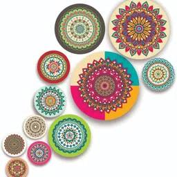 craftinky Mandala Pattern Wall Hanging Decoration Artwork | Decorative Item | Ideal Gifts Pack of 11-picture-19