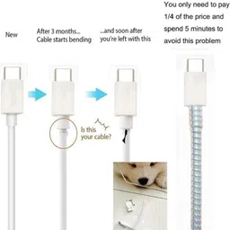 HMS Type C 1.6 m 1.6 METER CHARGING CABLE COVER (1PC) WITH CABLE PROTECTOR (1PACKET/4PC) CABLE PROTECTOR image 4