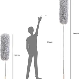 q7 brand Fan Cleaning Duster with 100 inches Expandable Pole Handle Washable Duster Wet and Dry Duster image 5