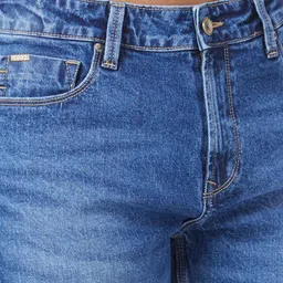 spykar Men Straight Fit Mid Rise Blue Jeans image 5