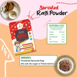 pueritia Sprouted Ragi Powder -100% Pure Ragi Millet |No Preservatives,No Additives| Cereal image 3