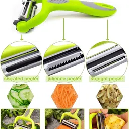 zaoeri 3 in 1 Multifunctional Peeler with Stainless Steel Blades for Kitchen Tools Y Shaped Peeler image 4