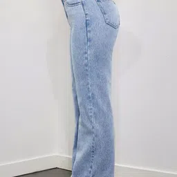 blue poison Women Straight Fit High Rise Light Blue Jeans image 4