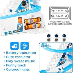 hashone Astronaut Space Slide Track Racing Toys for Kids - Small Space Cartoon image 5