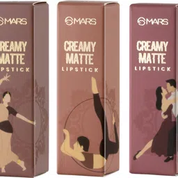 mars Creamy Matte Highly Pigmented Lipstick 10-11-12 Pack Of 3 image 2