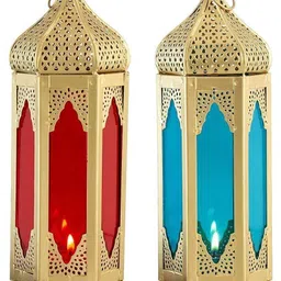 urban hamlet Multicolor Iron Table Lantern-picture-21