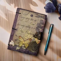 nizam handcraft Aesthetic Hand Crafted A5 Notebook UNRULED 200 Pages image 2