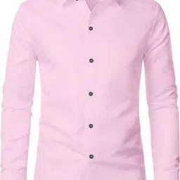 solstice Men Regular Fit Solid Spread Collar Casual Shirt-picture-16