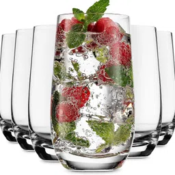 (Pack of 6) 360 ml, Premium Water, Juice, Mojito, Mocktails, Cold Drink Glasses Glass Set Water/Juice Glass-image-2